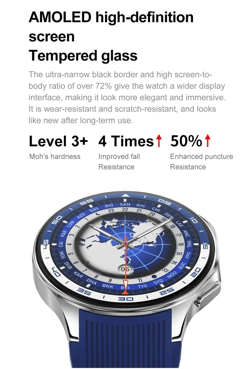 Neu Für OPPO Uhr X Business Smart Uhr Männer AMOLED HD Bildschirm 32G Speicher Herz Rate Sport
