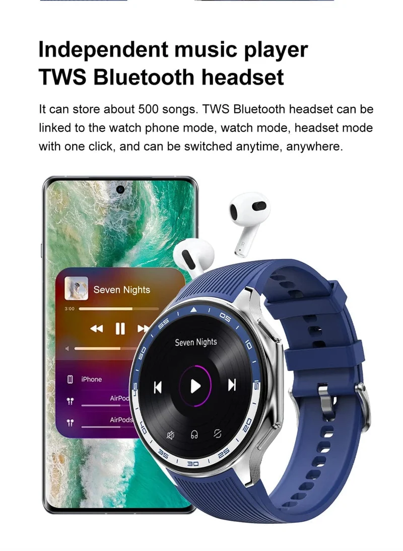 Neu 2024 für HUAWEI IOS Watch X: Hochwertige Business-Smartwatch mit 32 GB großem Speicher, wasserdichtem Armband für Herren, ideal für Sport und Fitness.