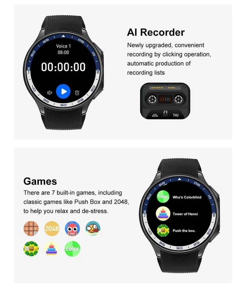 Neu 2024 für HUAWEI IOS Watch X: Hochwertige Business-Smartwatch mit 32 GB großem Speicher, wasserdichtem Armband für Herren, ideal für Sport und Fitness.