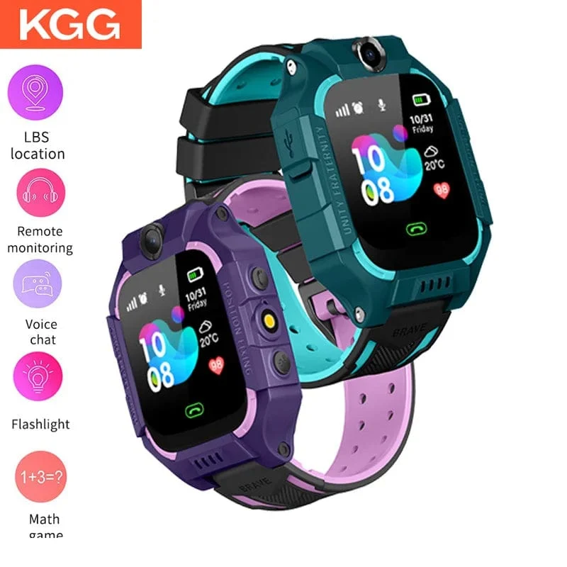 Kinder Smart Watch LBS Position Baby Phone 2G Uhr Taschenlampe Kamera SOS Kinder Smartwatch für Jungen Mädchen Geschenke PK Q12 Q15
