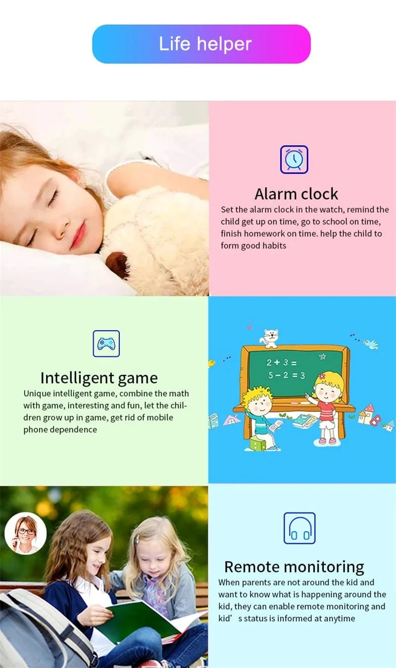 Kinder Smart Watch LBS Position Baby Phone 2G Uhr Taschenlampe Kamera SOS Kinder Smartwatch für Jungen Mädchen Geschenke PK Q12 Q15