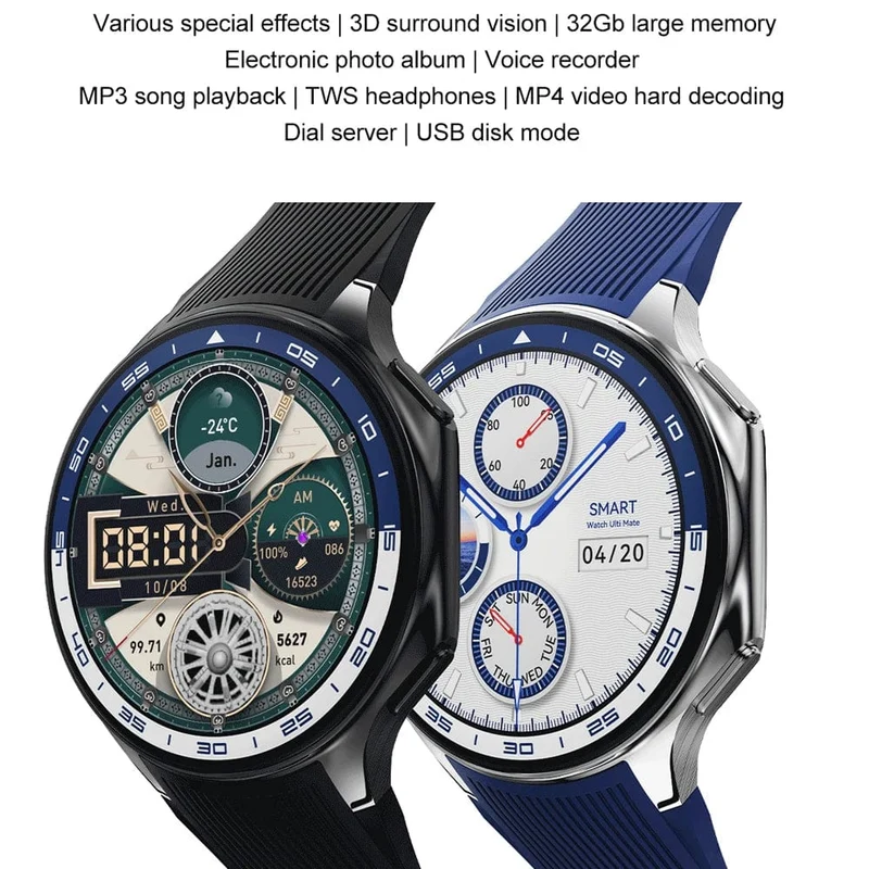 Neu Für OPPO Uhr X Smart Uhr Männer Sport & Fitness Armband 32Gb Große Speicher TWS Kopfhörer Musik Player BT Anruf Smartwatch