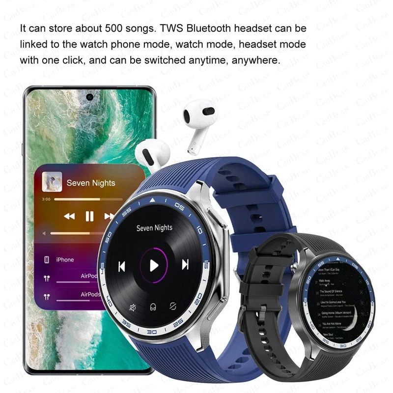 Neu Für OPPO Uhr X Smart Uhr Männer Sport & Fitness Armband 32Gb Große Speicher TWS Kopfhörer Musik Player BT Anruf Smartwatch