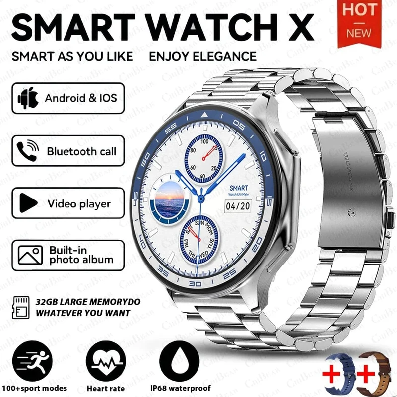 Neu Für OPPO Uhr X Smart Uhr Männer Sport & Fitness Armband 32Gb Große Speicher TWS Kopfhörer Musik Player BT Anruf Smartwatch