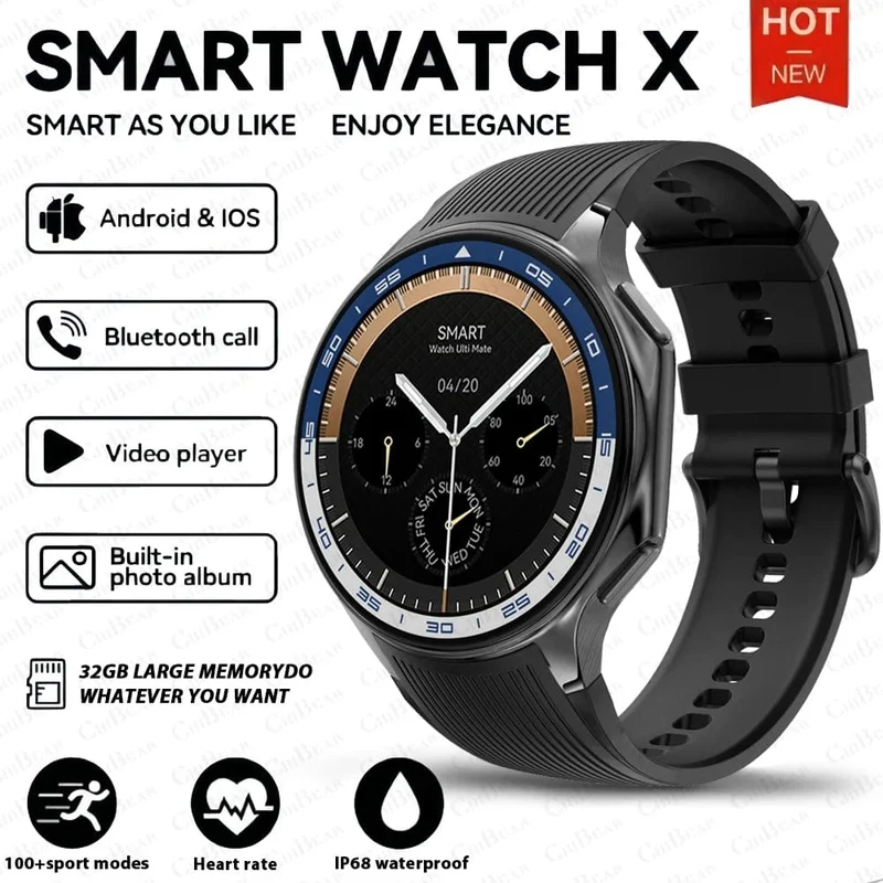 Neu Für OPPO Uhr X Smart Uhr Männer Sport & Fitness Armband 32Gb Große Speicher TWS Kopfhörer Musik Player BT Anruf Smartwatch