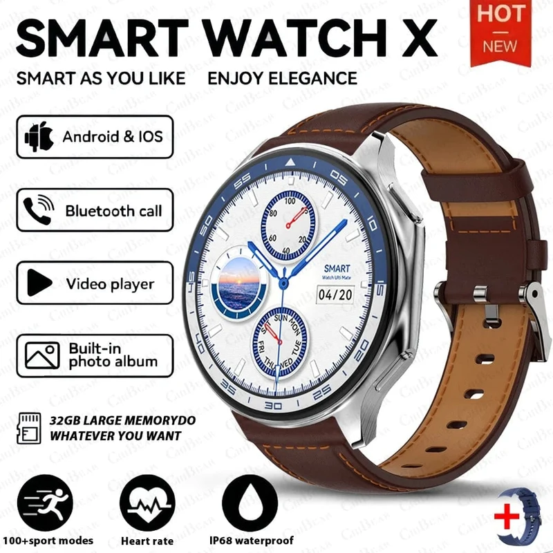 Neu Für OPPO Uhr X Smart Uhr Männer Sport & Fitness Armband 32Gb Große Speicher TWS Kopfhörer Musik Player BT Anruf Smartwatch