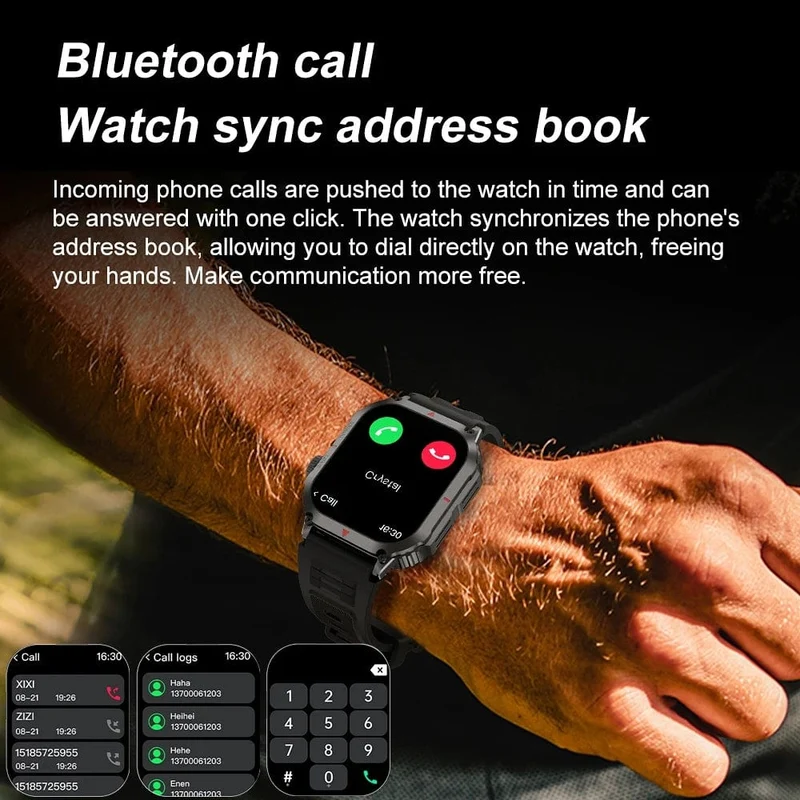 Für Huawei Xiaomi NFC Smart Watch Männer AMOLED HD Bildschirm Herzfrequenz Gesundheitstracker Bluetooth Anruf IP68 Wasserdichte Smartwatch 2024