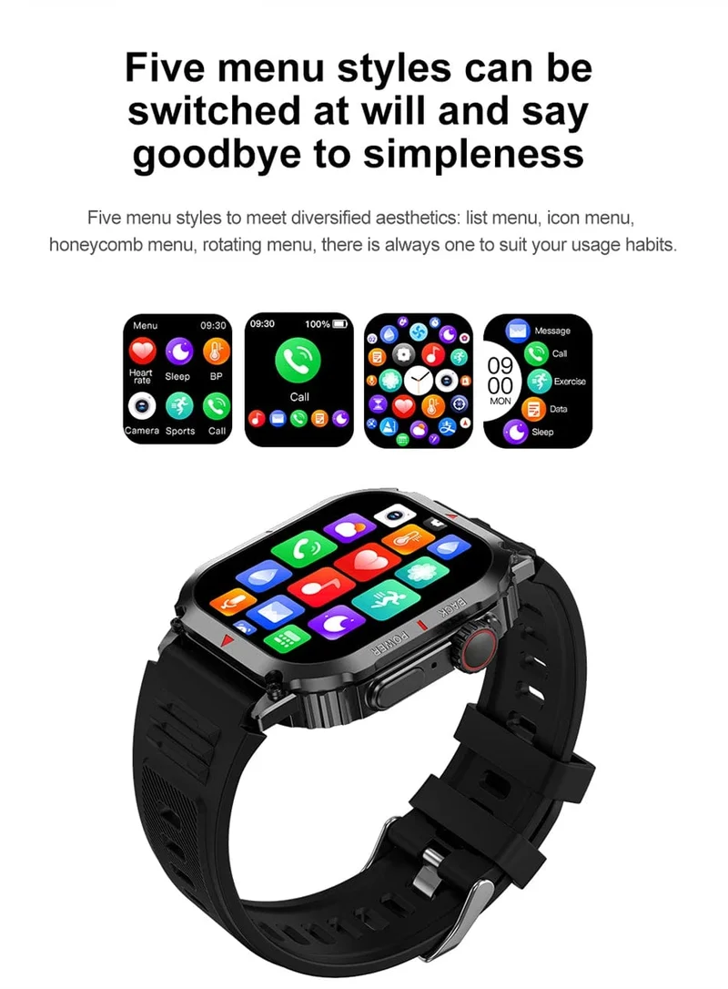 Für Huawei Xiaomi NFC Smart Watch Männer AMOLED HD Bildschirm Herzfrequenz Gesundheitstracker Bluetooth Anruf IP68 Wasserdichte Smartwatch 2024