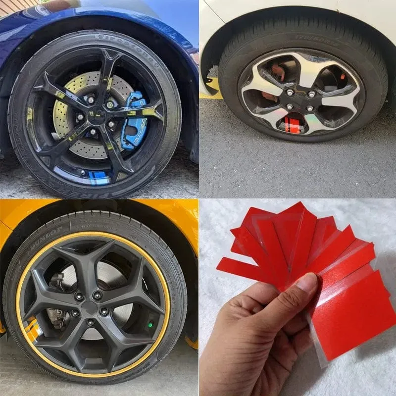 6 Stück Autoaufkleber, reflektierende Radnabenaufkleber, widerstandsfähige Abdeckung, Außenzubehör, Autodekor, Autoaufkleber für Dodge Chrysler Jeep