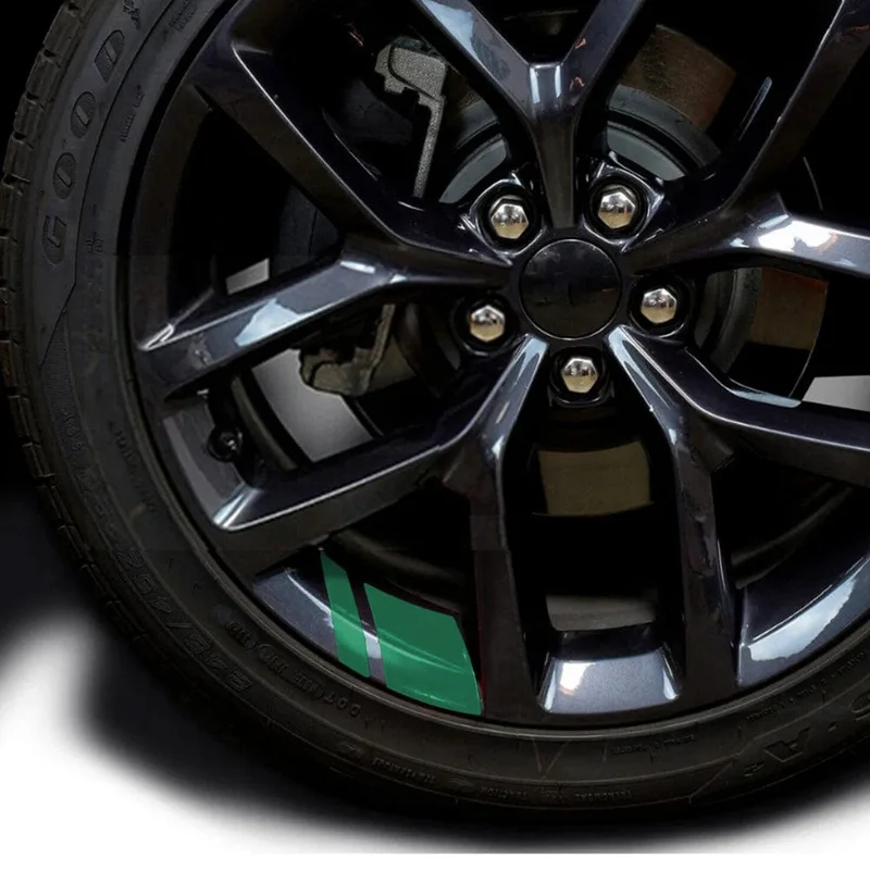 6 Stück Autoaufkleber, reflektierende Radnabenaufkleber, widerstandsfähige Abdeckung, Außenzubehör, Autodekor, Autoaufkleber für Dodge Chrysler Jeep