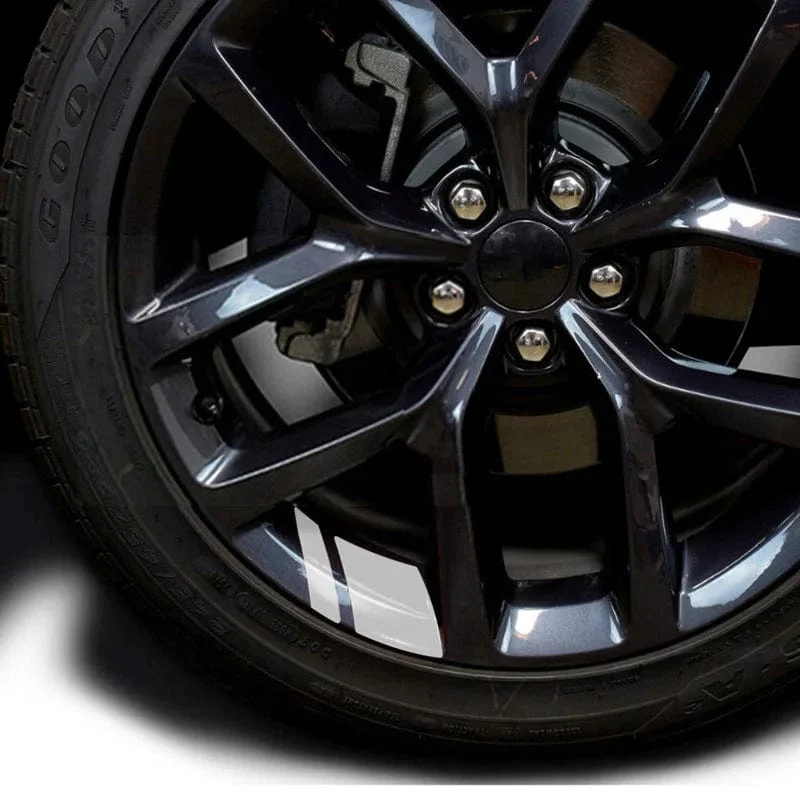 6 Stück Autoaufkleber, reflektierende Radnabenaufkleber, widerstandsfähige Abdeckung, Außenzubehör, Autodekor, Autoaufkleber für Dodge Chrysler Jeep