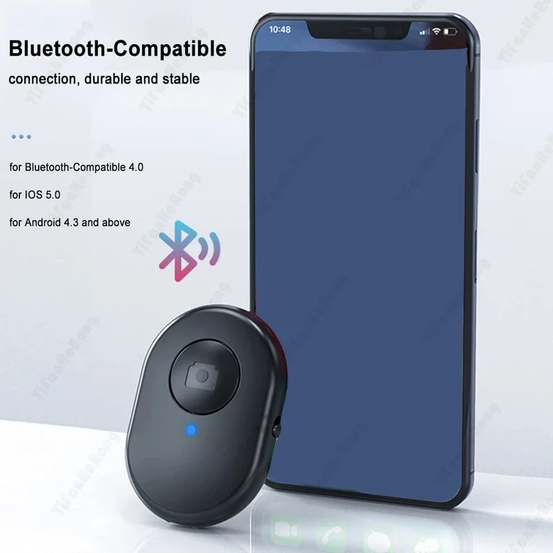 Drahtlose Fernbedienungstaste Wiederaufladbarer Bluetooth-Kompatibler Selbstauslöser Selfie Stick Auslöser Für IOS Android
