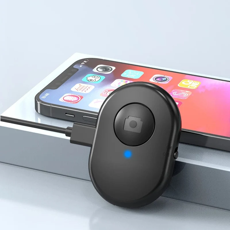 Drahtlose Fernbedienungstaste Wiederaufladbarer Bluetooth-Kompatibler Selbstauslöser Selfie Stick Auslöser Für IOS Android