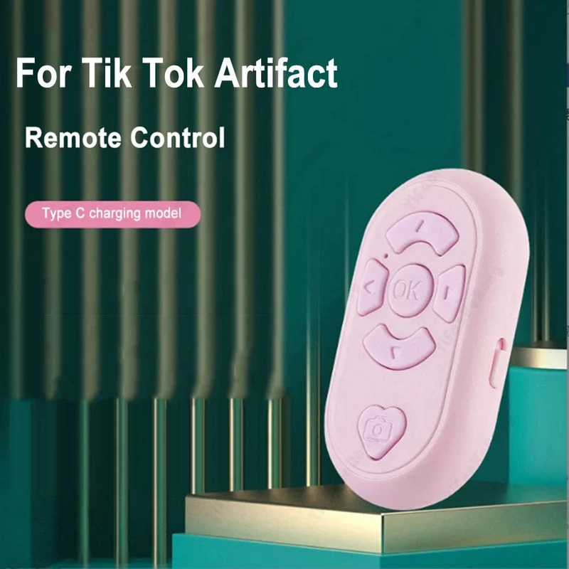 Bluetooth-kompatibel Drahtlose Fernbedienung Telefon Selfie Video Controller Für Android Ios Remote Taste Wiederaufladbare Typ-C
