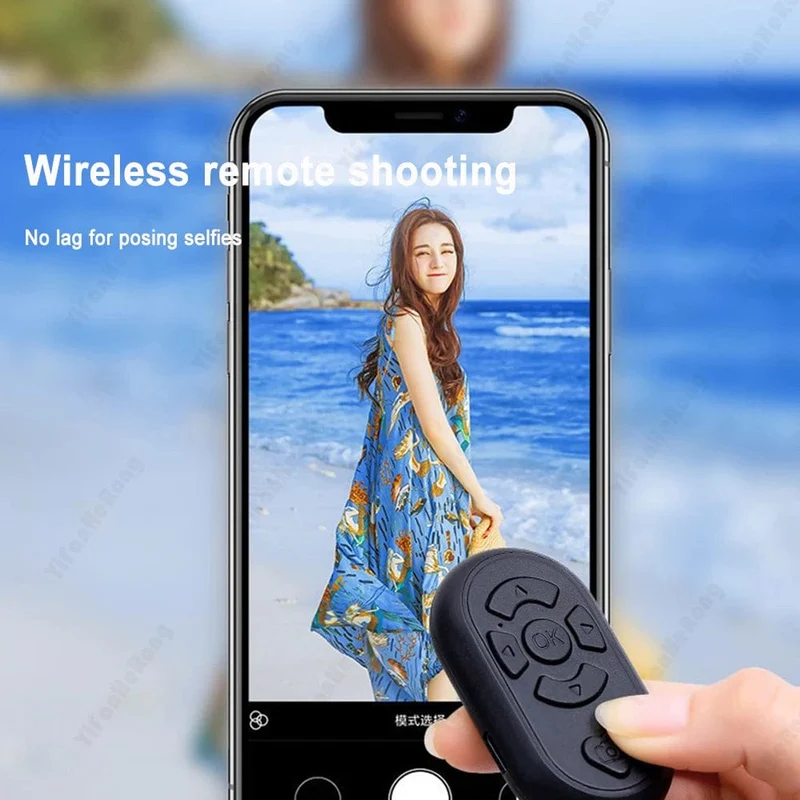Bluetooth-kompatibel Drahtlose Fernbedienung Telefon Selfie Video Controller Für Android Ios Remote Taste Wiederaufladbare Typ-C