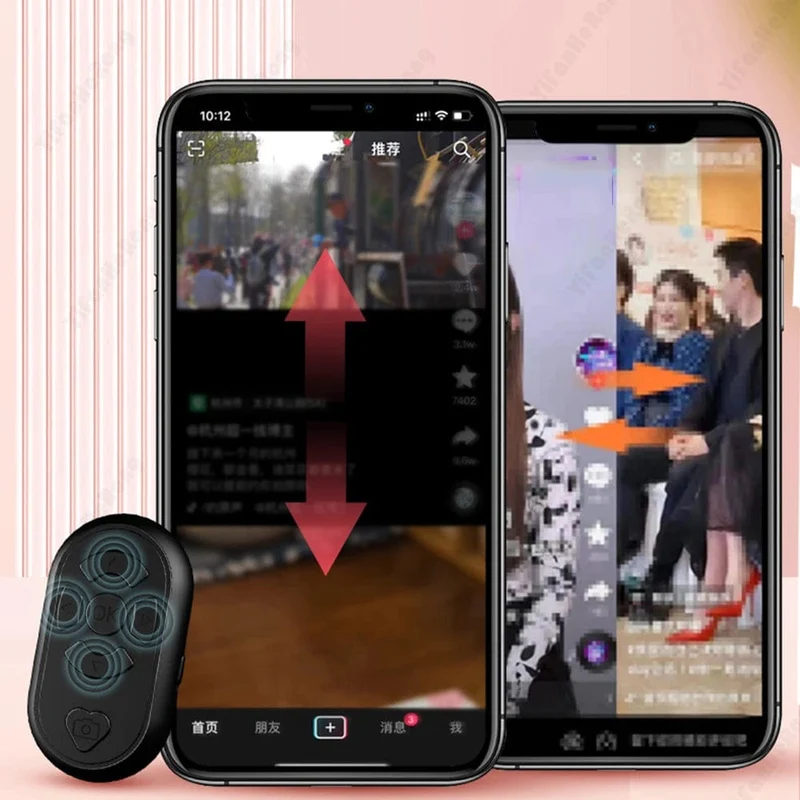 Bluetooth-kompatibel Drahtlose Fernbedienung Telefon Selfie Video Controller Für Android Ios Remote Taste Wiederaufladbare Typ-C