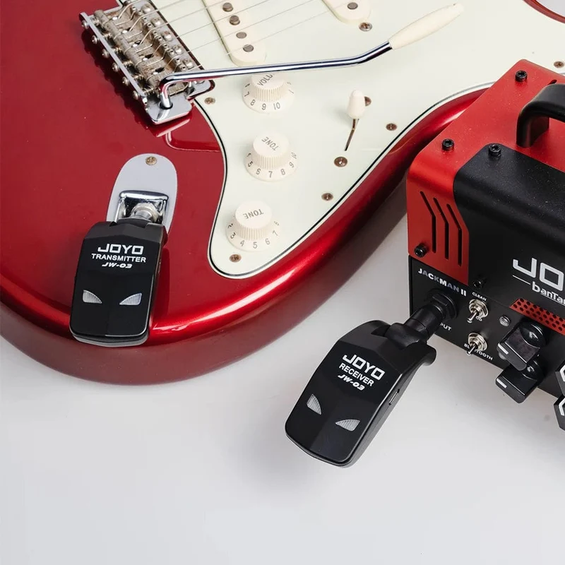 JOYO JW-03 Drahtloses Gitarrensystem, 2.4 GHz, 4 Kanäle, drahtloser Gitarrensender und -empfänger für E-Gitarren-Bassverstärker