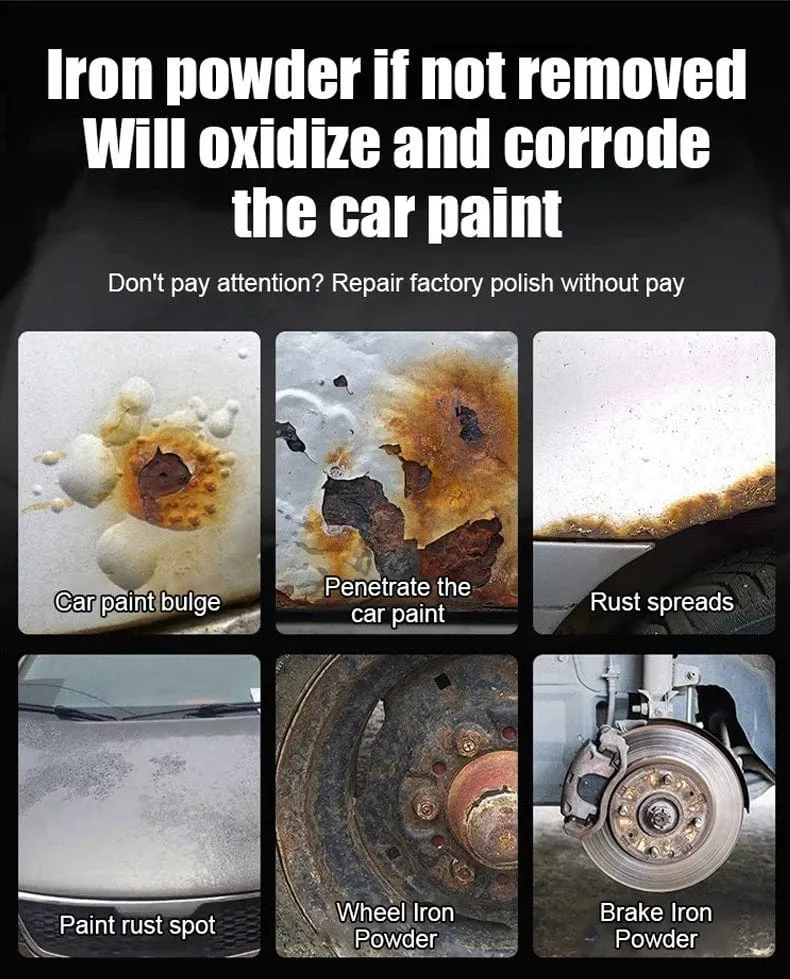 Eisenstaubentferner Autofelgen & Lack Eisenpulverentferner Rostlöser Autozubehör Reiniger Oxidschichtreiniger Felgen Irdustmov