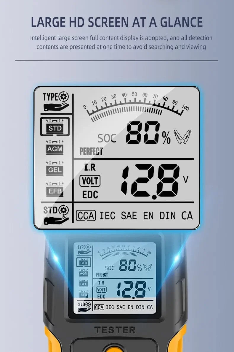 12V/24V Autobatterietester Digitalanzeige Parameter Autobatterie Innenwiderstandstester 1 PC