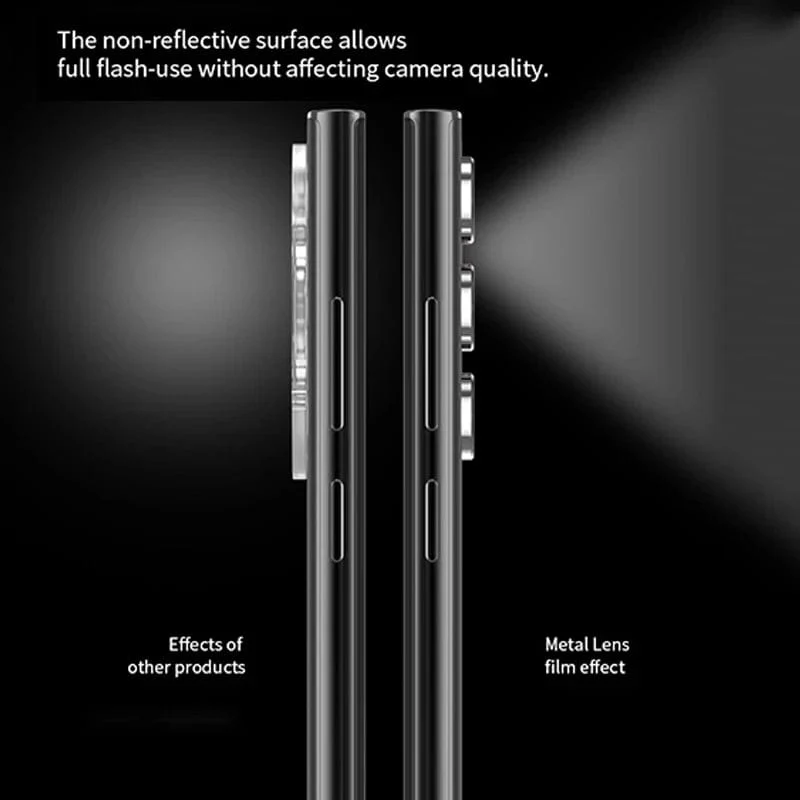 Kameraobjektiv-Schutzglas für Samsung S23 Ultra Plus, vollständige Objektivabdeckung, Metallschutzring für Galaxy S22 Ultra-Kamerafolie