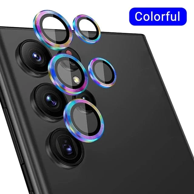 Kameraobjektiv-Schutzglas für Samsung S23 Ultra Plus, vollständige Objektivabdeckung, Metallschutzring für Galaxy S22 Ultra-Kamerafolie