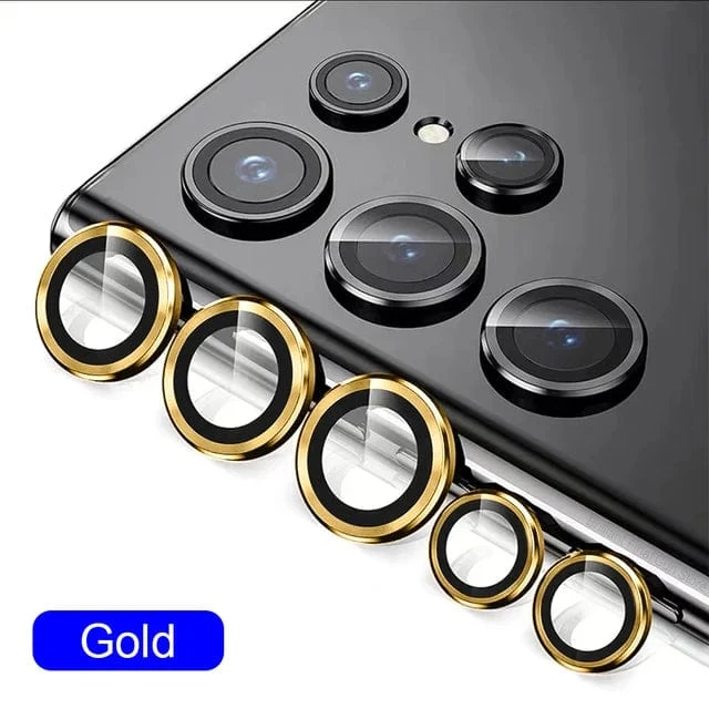 Kameraobjektiv-Schutzglas für Samsung S23 Ultra Plus, vollständige Objektivabdeckung, Metallschutzring für Galaxy S22 Ultra-Kamerafolie