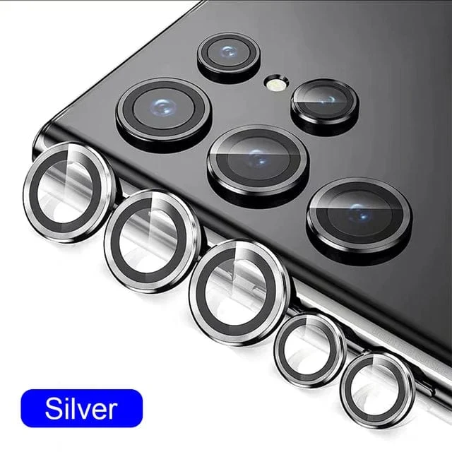 Kameraobjektiv-Schutzglas für Samsung S23 Ultra Plus, vollständige Objektivabdeckung, Metallschutzring für Galaxy S22 Ultra-Kamerafolie