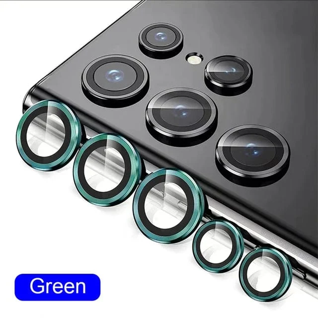 Kameraobjektiv-Schutzglas für Samsung S23 Ultra Plus, vollständige Objektivabdeckung, Metallschutzring für Galaxy S22 Ultra-Kamerafolie