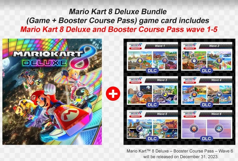 Mario Kart 8 Deluxe Bundle (Spiel + Booster Course Pass) Nintendo Switch Spielangebote 100 % originale physische Spielkarte für Switch