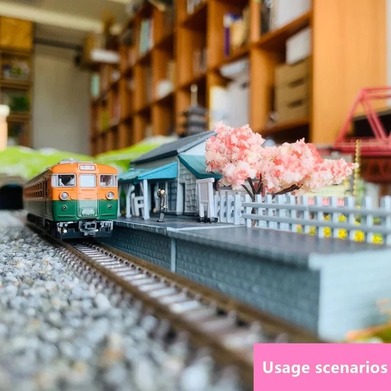 HO1:87 Modelleisenbahn-Schiene, 50 cm, Zement, 1 Stück/2 Stück/5 Stück, flexible Schiene mit Schwelle, HO-Skala, 50 cm, HP17HO