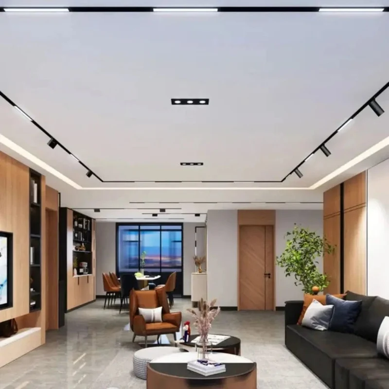 Smart Magnetische Schiene Licht System Moderne Flexible Leuchte LED Strahler DC48V Decke Innen Licht Smart Home Lampe Wohnzimmer