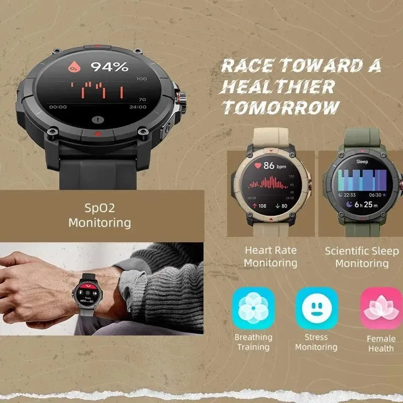 [Weltpremiere] MASX Oasis X Premium GPS Smart Watch Alexa Eingebautes GPS Hi-Fi Bluetooth Telefonanrufe Militärqualität Sportuhr