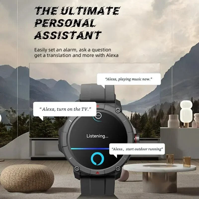[Weltpremiere] MASX Oasis X Premium GPS Smart Watch Alexa Eingebautes GPS Hi-Fi Bluetooth Telefonanrufe Militärqualität Sportuhr