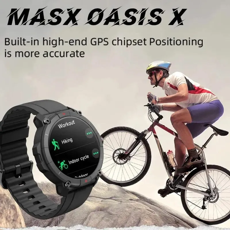 [Weltpremiere] MASX Oasis X Premium GPS Smart Watch Alexa Eingebautes GPS Hi-Fi Bluetooth Telefonanrufe Militärqualität Sportuhr
