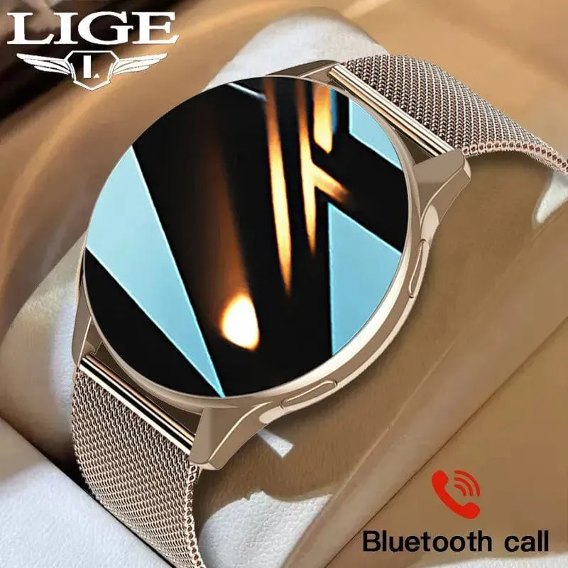 LIGE Männer Smart Watch Frauen Herzfrequenz Blutdrucküberwachung Bluetooth Anruf Smart Watches Männer IP67 wasserdichte Männer Smartwatch