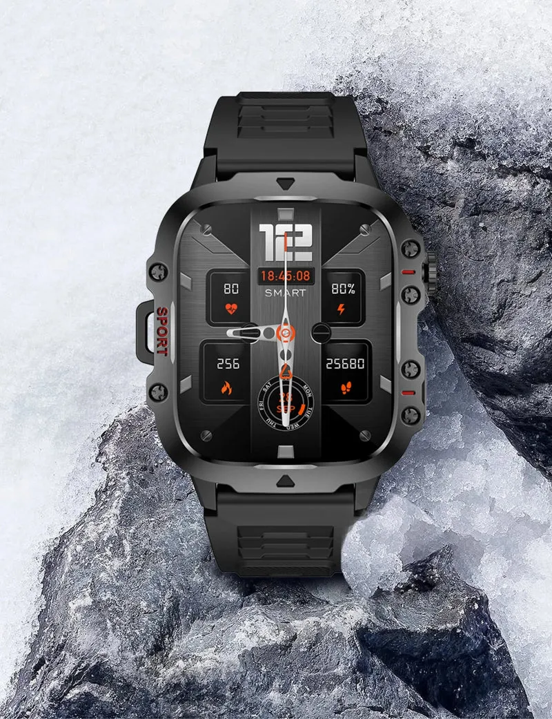 2024 Neue robuste militärische GPS-Smartwatch für Männer, AMOLED-HD-Bildschirm, Herzfrequenz, Bluetooth-Anruf, wasserdichte Outdoor-Smartwatch für Xiaomi