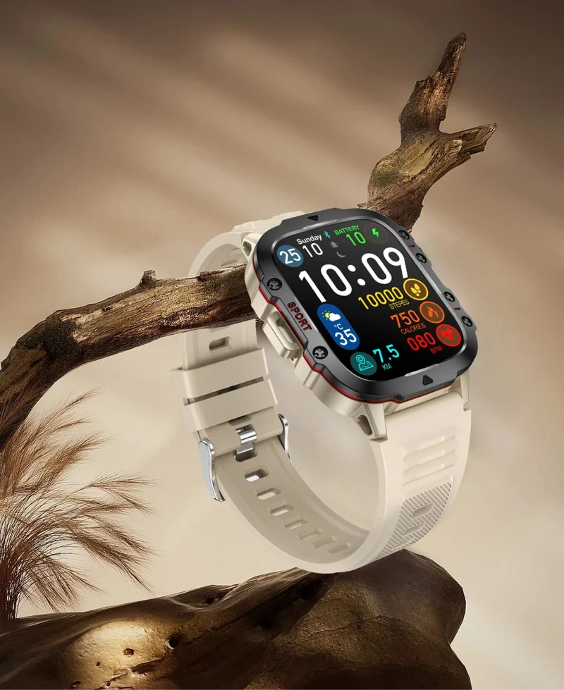 2024 Neue robuste militärische GPS-Smartwatch für Männer, AMOLED-HD-Bildschirm, Herzfrequenz, Bluetooth-Anruf, wasserdichte Outdoor-Smartwatch für Xiaomi