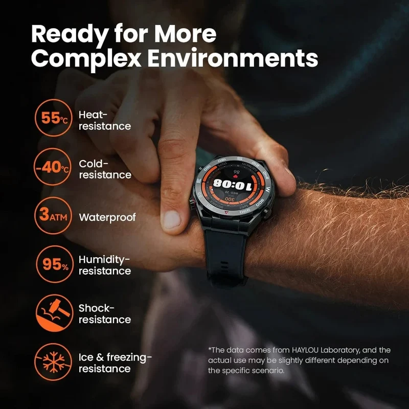 HAYLOU Watch R8 Smartwatch 1.43 Zoll AMOLED HD-Display Smartwatch Bluetooth-Anruf- und Sprachassistent Multi-Grade Robustheitsuhr