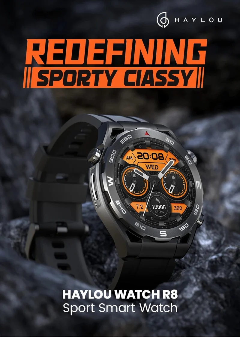HAYLOU Watch R8 Smartwatch 1.43 Zoll AMOLED HD-Display Smartwatch Bluetooth-Anruf- und Sprachassistent Multi-Grade Robustheitsuhr