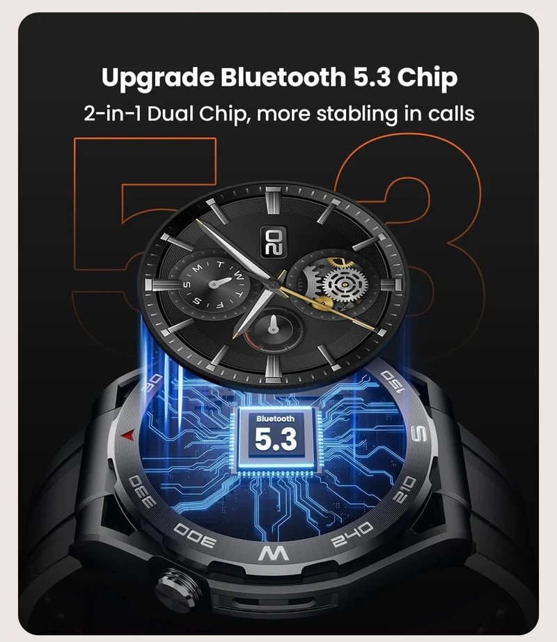 HAYLOU Watch R8 Smartwatch 1.43 Zoll AMOLED HD-Display Smartwatch Bluetooth-Anruf- und Sprachassistent Multi-Grade Robustheitsuhr