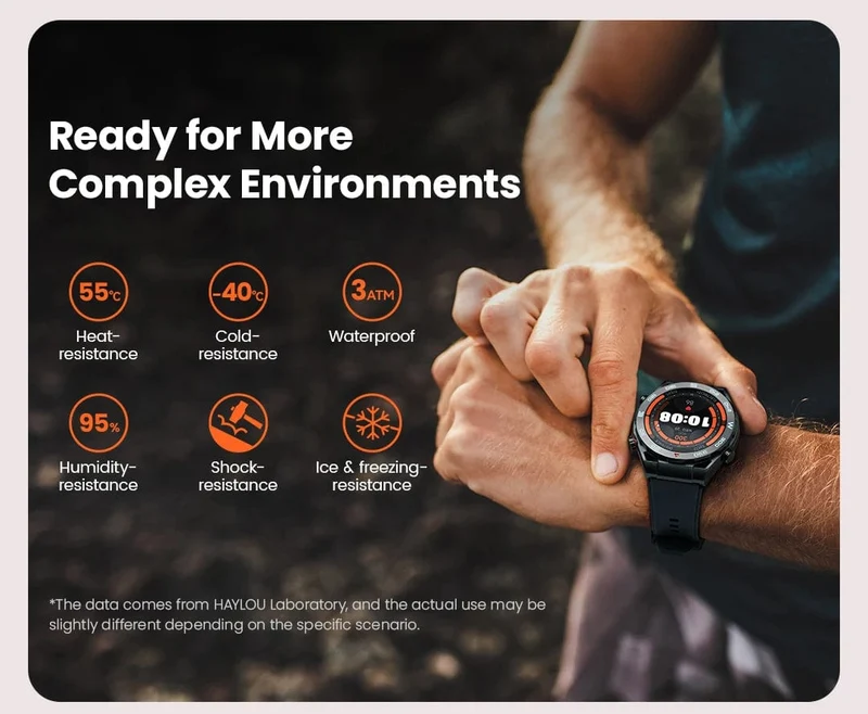 HAYLOU Watch R8 Smartwatch 1.43 Zoll AMOLED HD-Display Smartwatch Bluetooth-Anruf- und Sprachassistent Multi-Grade Robustheitsuhr