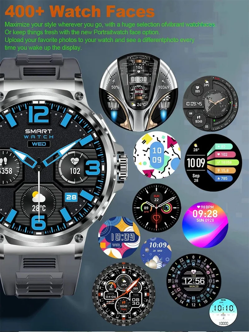 2024 Neu für Huawei Xiaomi Männer GPS Track Smart Watch 1.85 Zoll Ultra HD AMOLED Bildschirm 710 Mah Akku Bluetooth Anruf Smartwatch