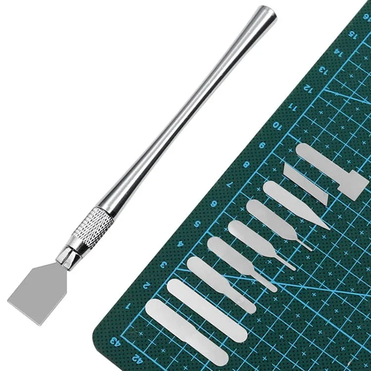 1 Set CPU-Stemmmesser-Demontageklingen, Hebel-Öffnungswerkzeug, Brecheisen-Kit aus Metall für die Reparatur von Telefoncomputer-IC-Chips und BGA-Handwerkzeugen