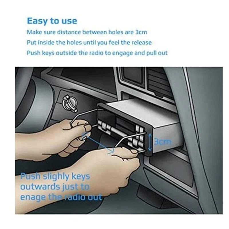 G99F Auto Radio Stereo Entfernung Release Schlüssel Extraktion Werkzeug Pins Auto Stereo Reparatur Werkzeug Demontage Werkzeug