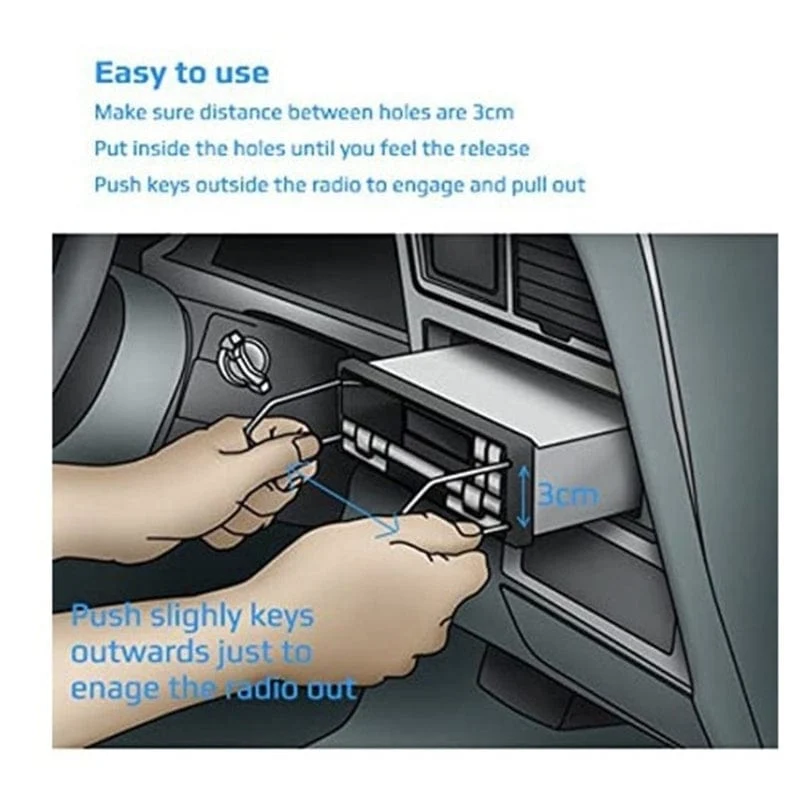 G99F Auto Radio Stereo Entfernung Release Schlüssel Extraktion Werkzeug Pins Auto Stereo Reparatur Werkzeug Demontage Werkzeug