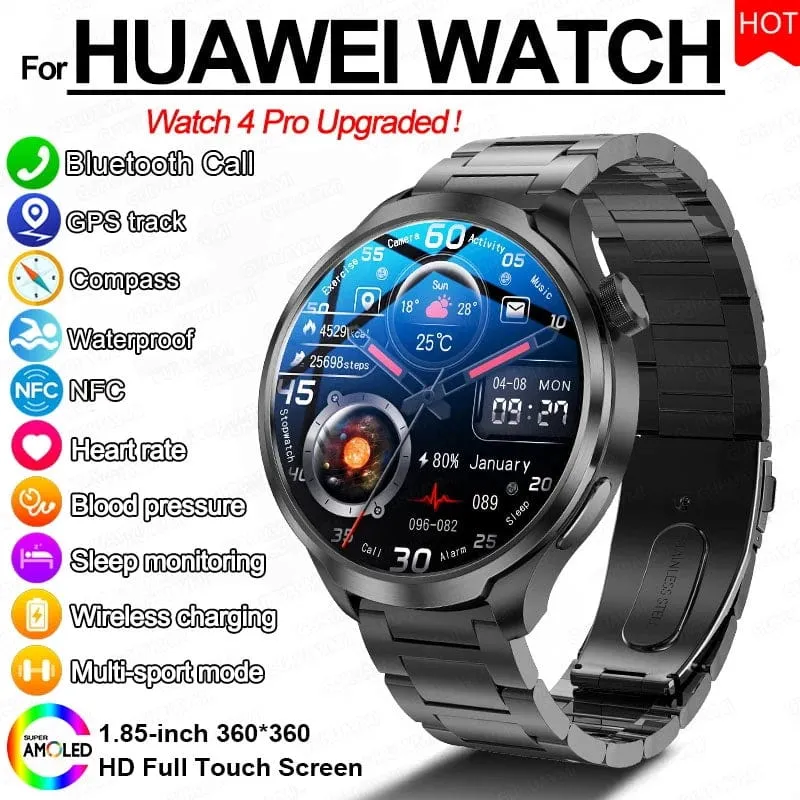 2024Neu für HUAWEI Sport Smart Armband Herrenuhr 1.85 AMOLED Bildschirm GPS Kompass Höhenmesser Wasserdicht Bluetooth Anruf SmartWatch