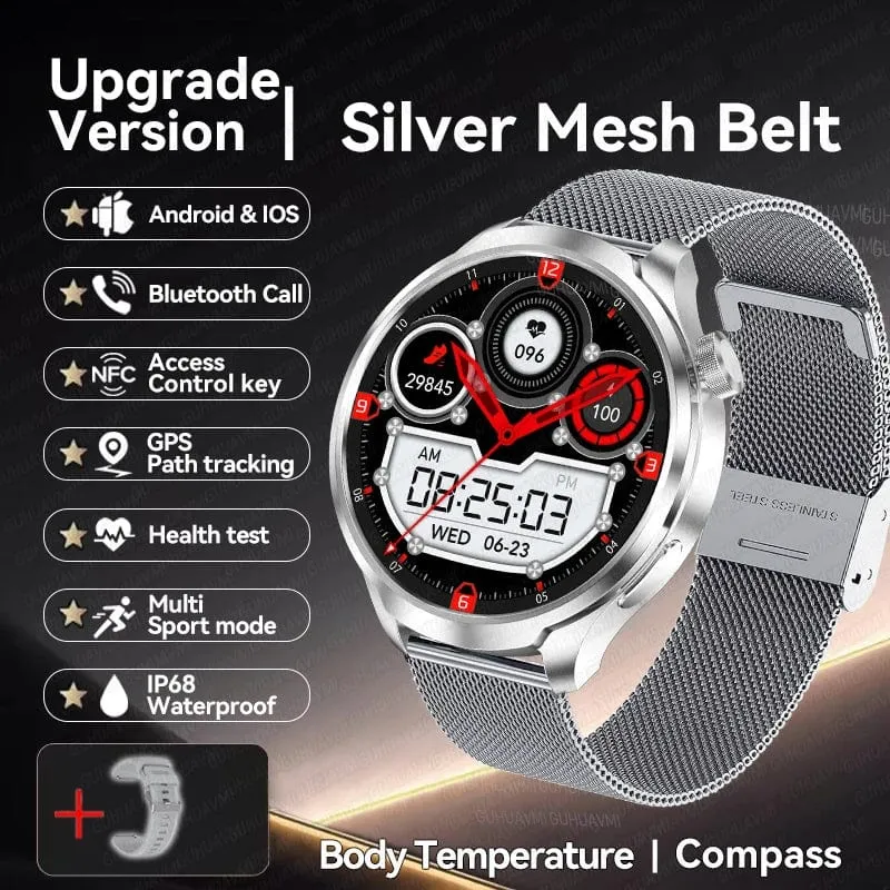 2024Neu für HUAWEI Sport Smart Armband Herrenuhr 1.85 AMOLED Bildschirm GPS Kompass Höhenmesser Wasserdicht Bluetooth Anruf SmartWatch