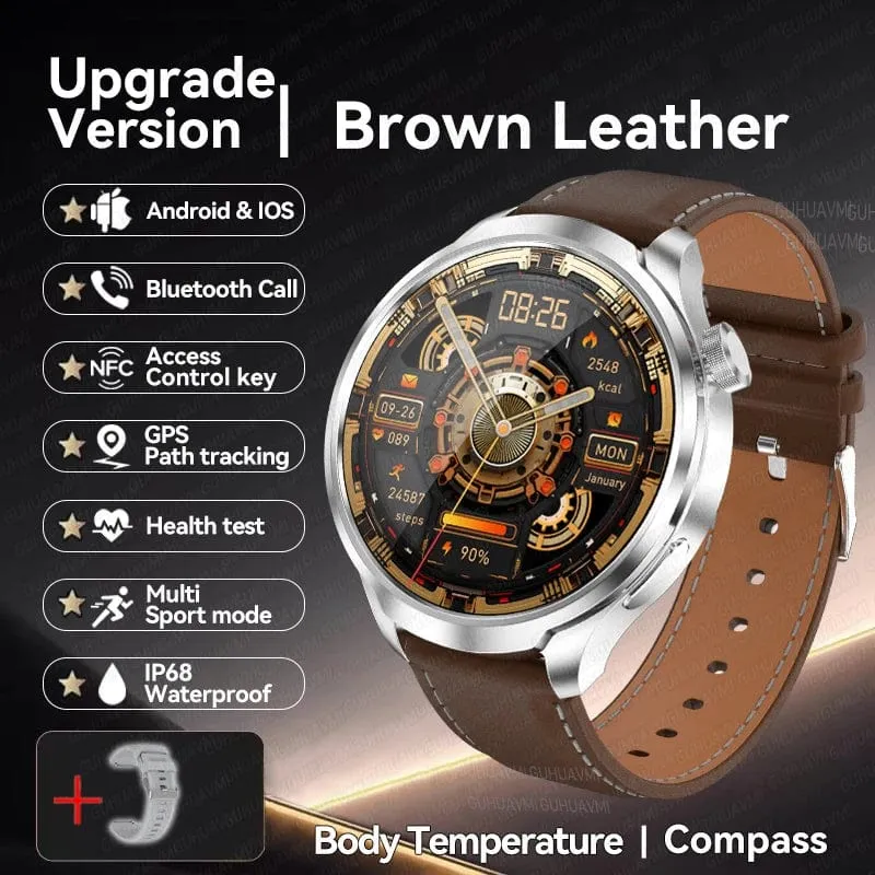 2024Neu für HUAWEI Sport Smart Armband Herrenuhr 1.85 AMOLED Bildschirm GPS Kompass Höhenmesser Wasserdicht Bluetooth Anruf SmartWatch