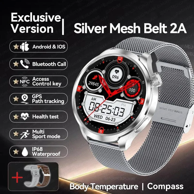 2024Neu für HUAWEI Sport Smart Armband Herrenuhr 1.85 AMOLED Bildschirm GPS Kompass Höhenmesser Wasserdicht Bluetooth Anruf SmartWatch