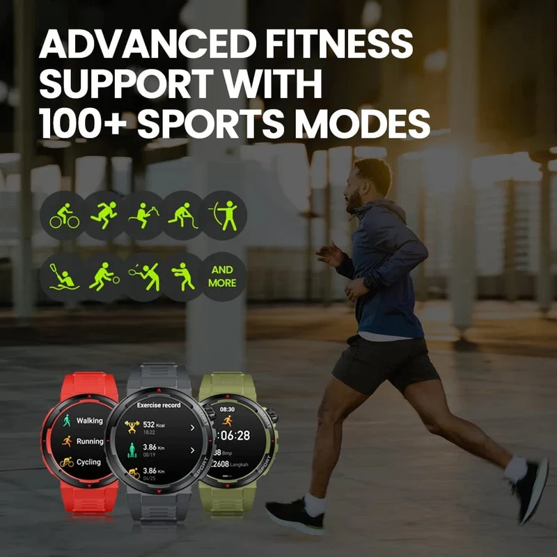 Neu Zeblaze Ares 3 Plus 1.43 ''HD AMOLED Display Smartwatch Bluetooth Telefon-gespräche Neue 3D Interaktive Sport Smart